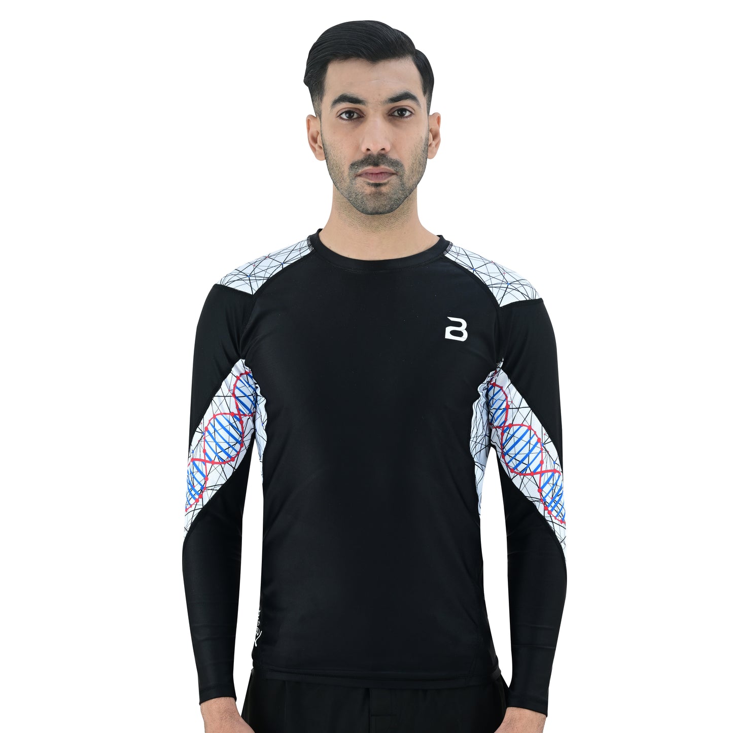 2BOLD Men Black MMA Long Sleeve Rash Guard