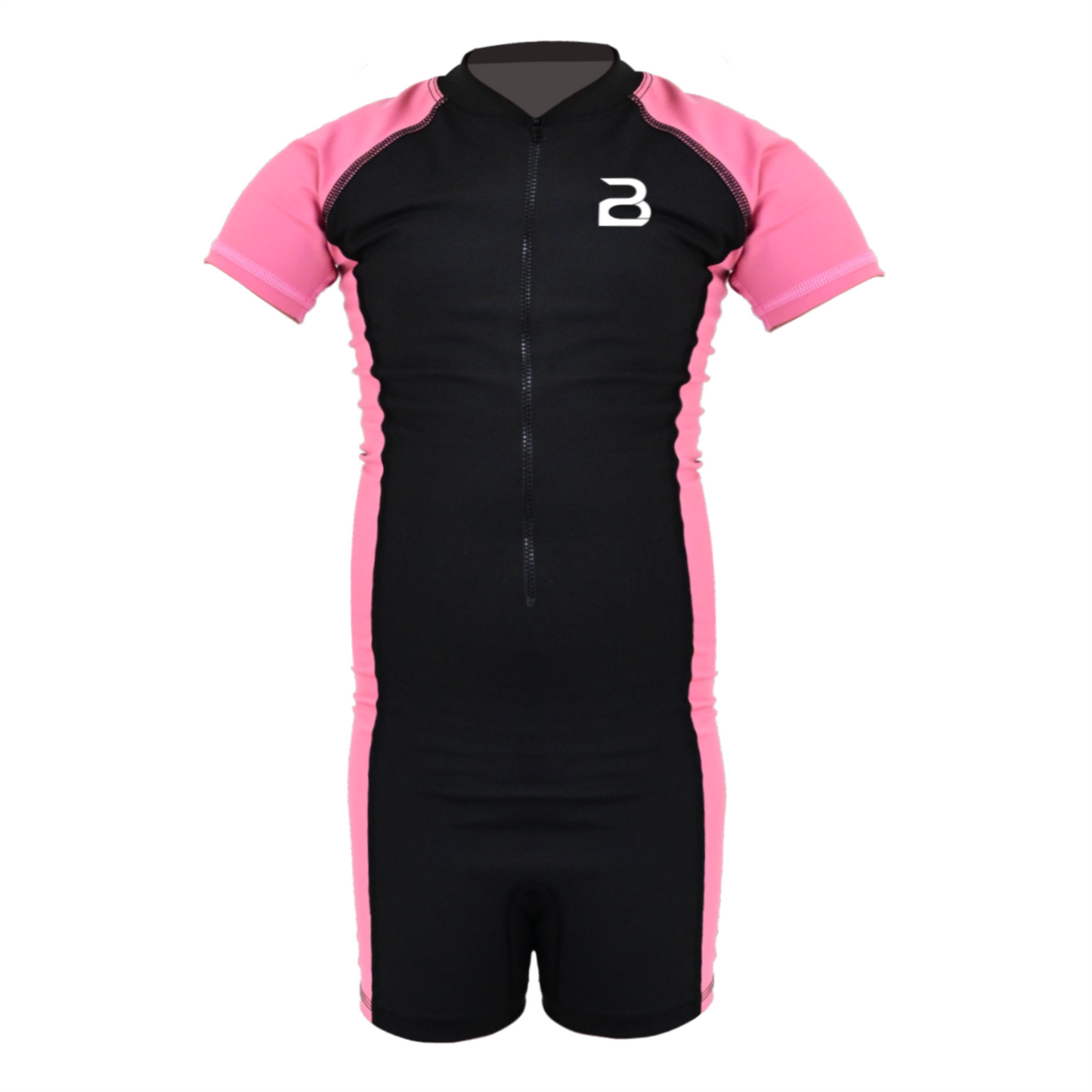 2Bold Pink Kids Swim Suit with Zipper – Quick-Dry UV Swim Shirt for Boys & Girls