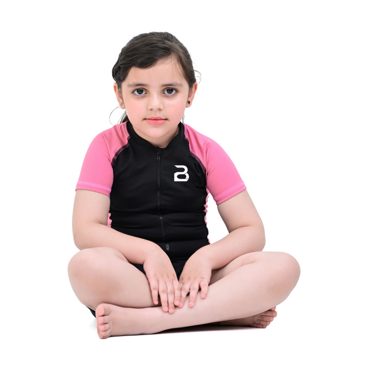 2Bold Pink Kids Swim Suit with Zipper – Quick-Dry UV Swim Shirt for Boys & Girls
