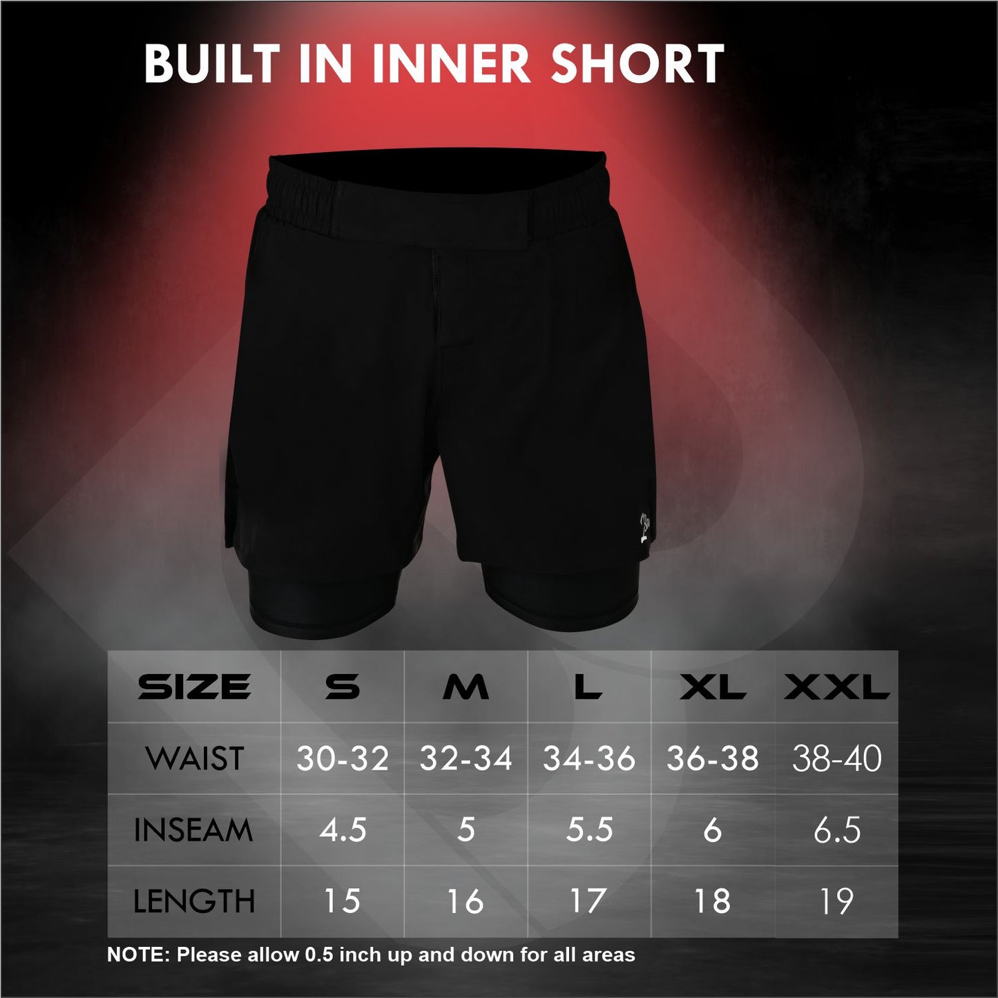 2Bold Men's Navy Blue Hybrid Training Shorts – 2-in-1 MMA, BJJ, Running, Gym, Yoga, Sports Shorts with Phone Pocket