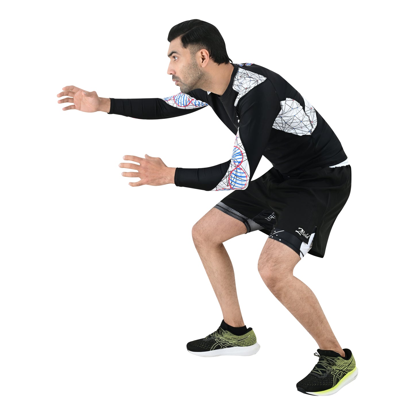 2BOLD Men Black MMA Long Sleeve Rash Guard