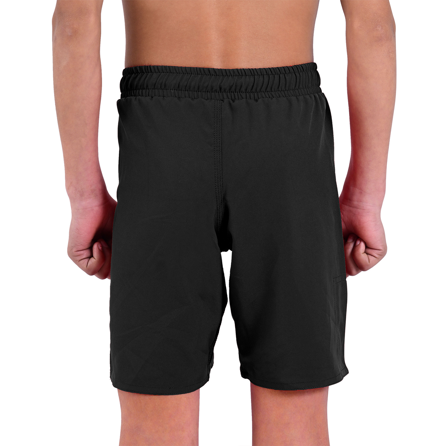 Youth MMA Black Grappling Shorts – Kids BJJ No-Gi Fight Shorts for Training & Competition