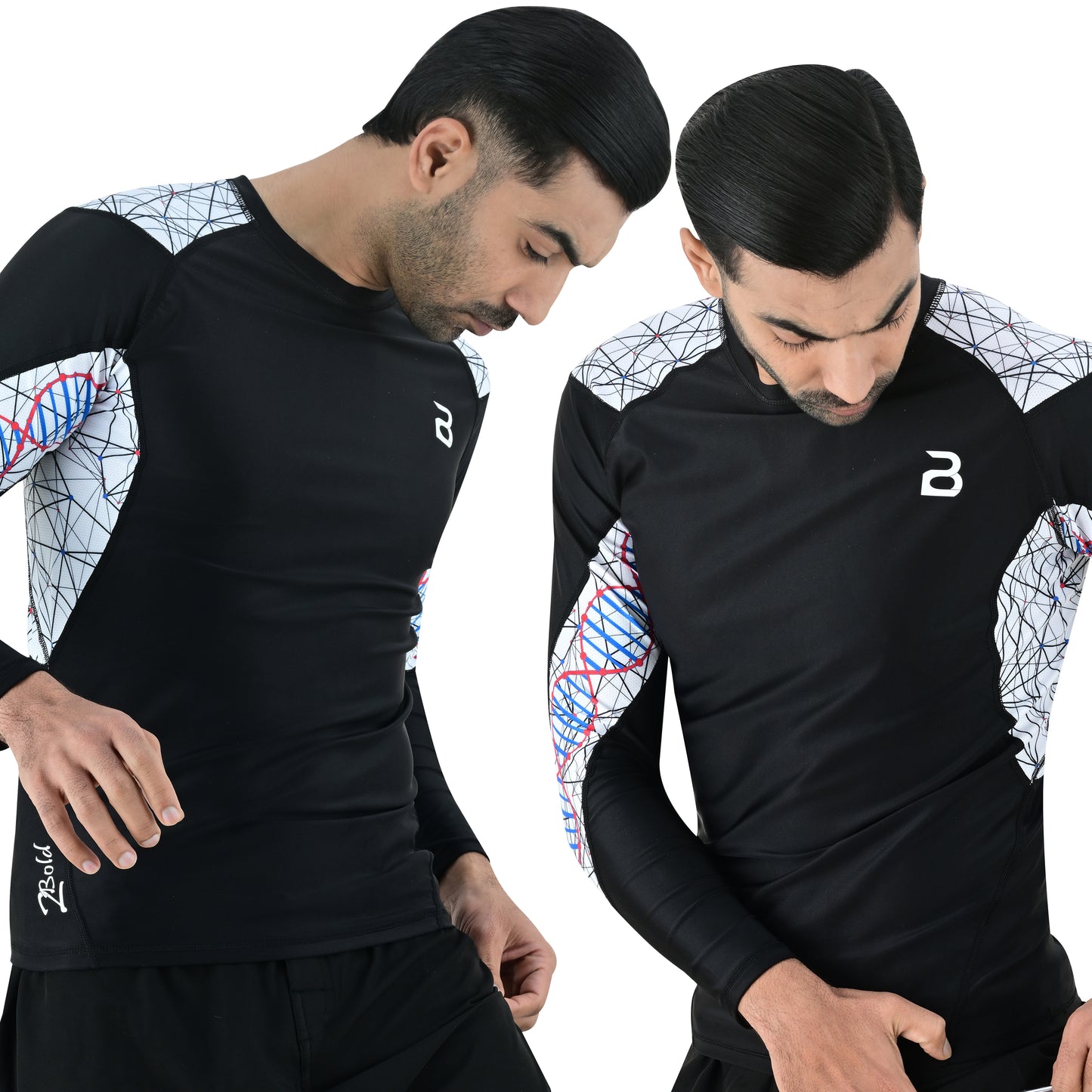 2BOLD Men Black MMA Long Sleeve Rash Guard