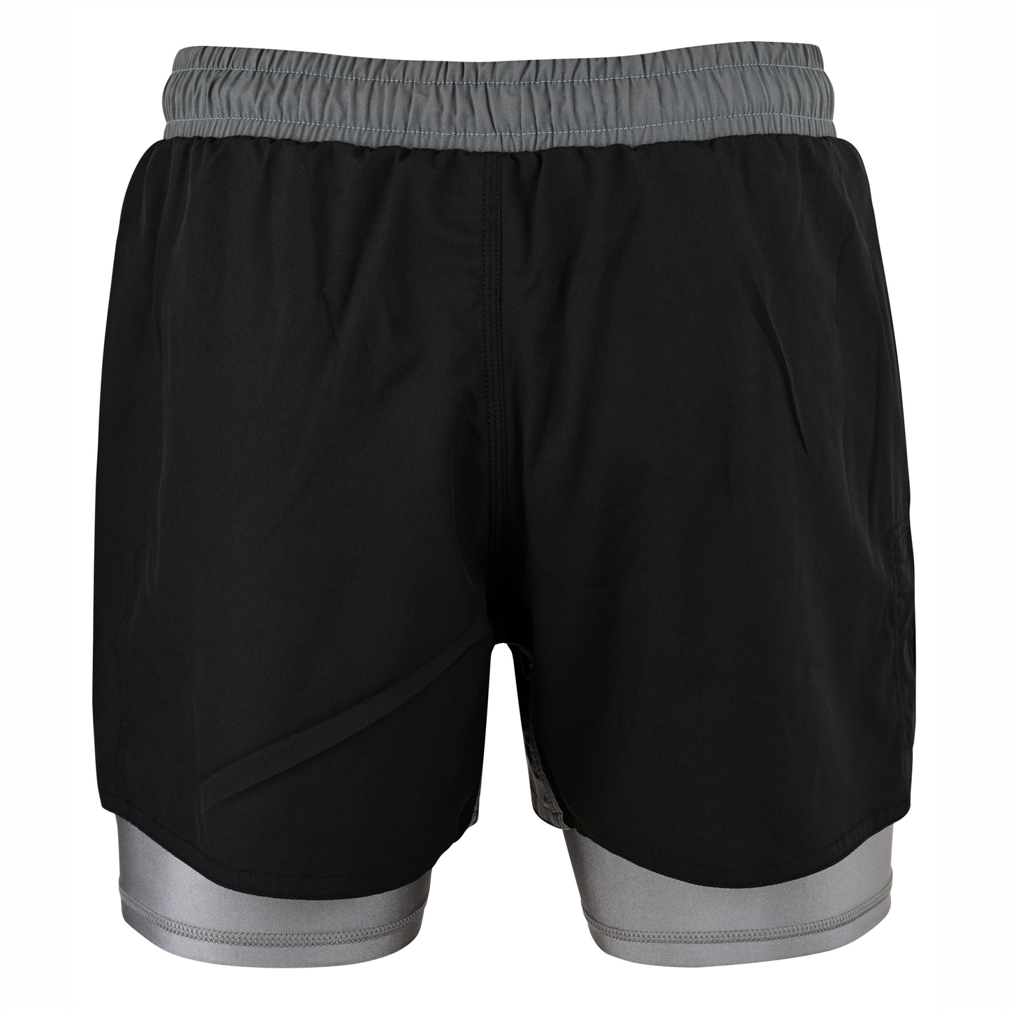 2BOLD Youth Grey Black Hybrid Athletic Shorts | Compression Lined Boys Sports Shorts
