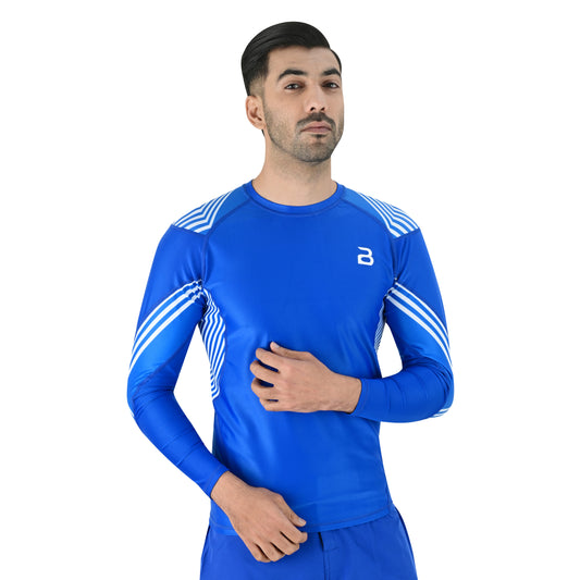 2BOLD Men’s Blue Rash Guard BJJ