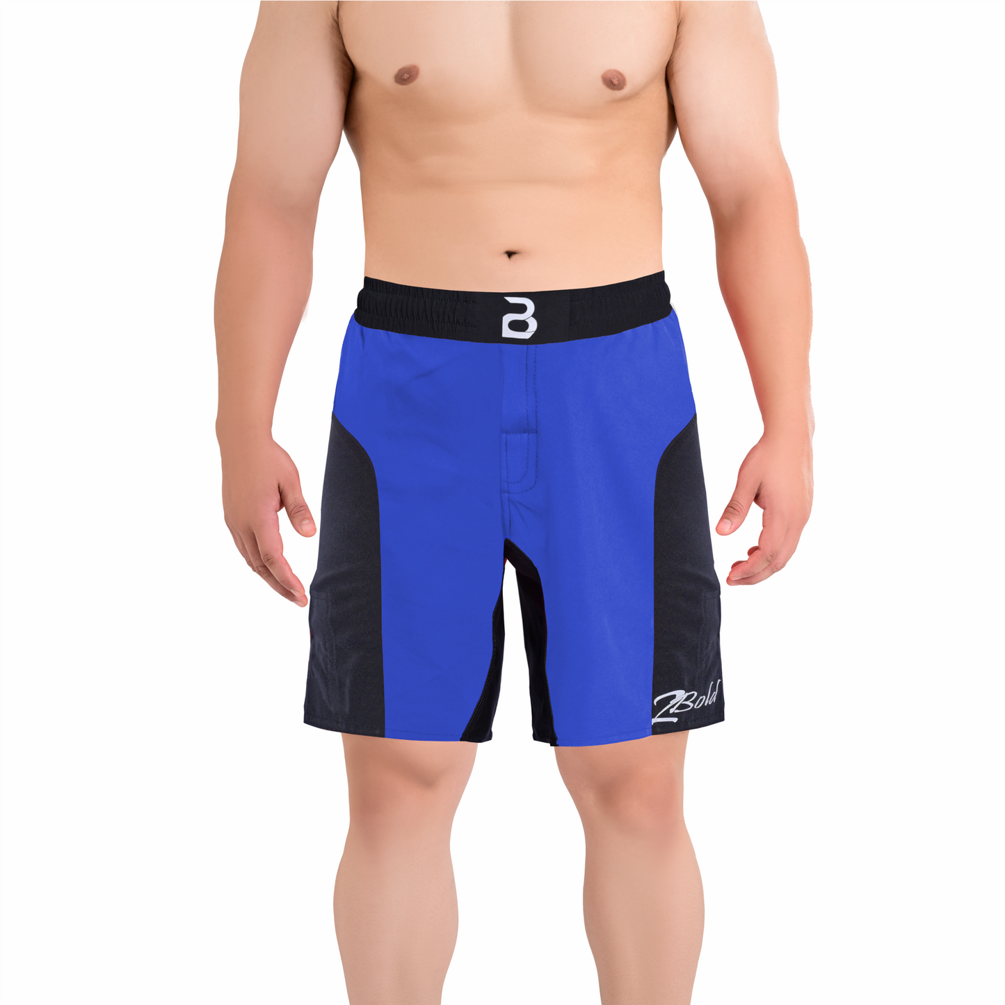 MMA Blue\Black Grappling Shorts –BJJ, Jiu Jitsu, Muay Thai, Training Fight Shorts for Men