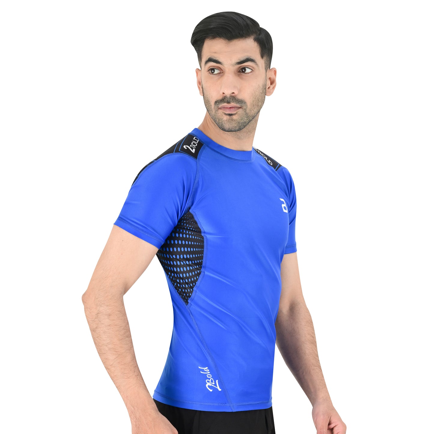 2BOLD Blue Rash Guard Men – Sportswear & Training Gear