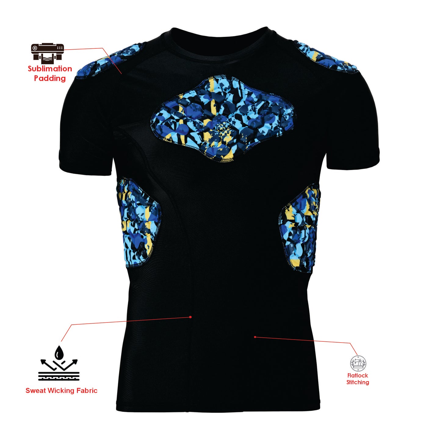 Black Kids Padding padding Shirt Blue