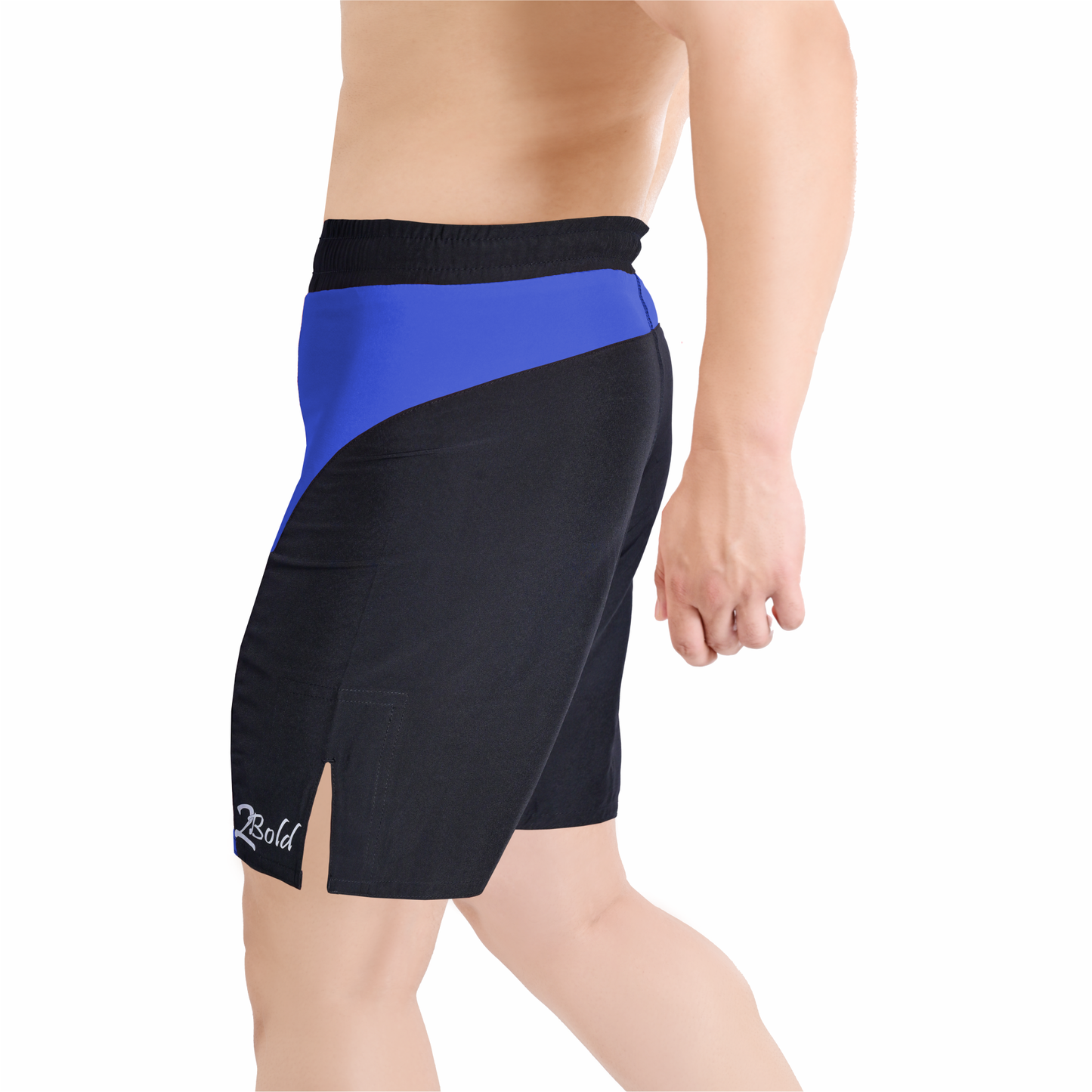 MMA Blue\Black Grappling Shorts –BJJ, Jiu Jitsu, Muay Thai, Training Fight Shorts for Men