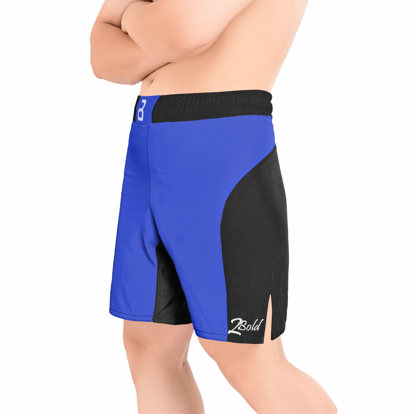 MMA Blue\Black Grappling Shorts –BJJ, Jiu Jitsu, Muay Thai, Training Fight Shorts for Men