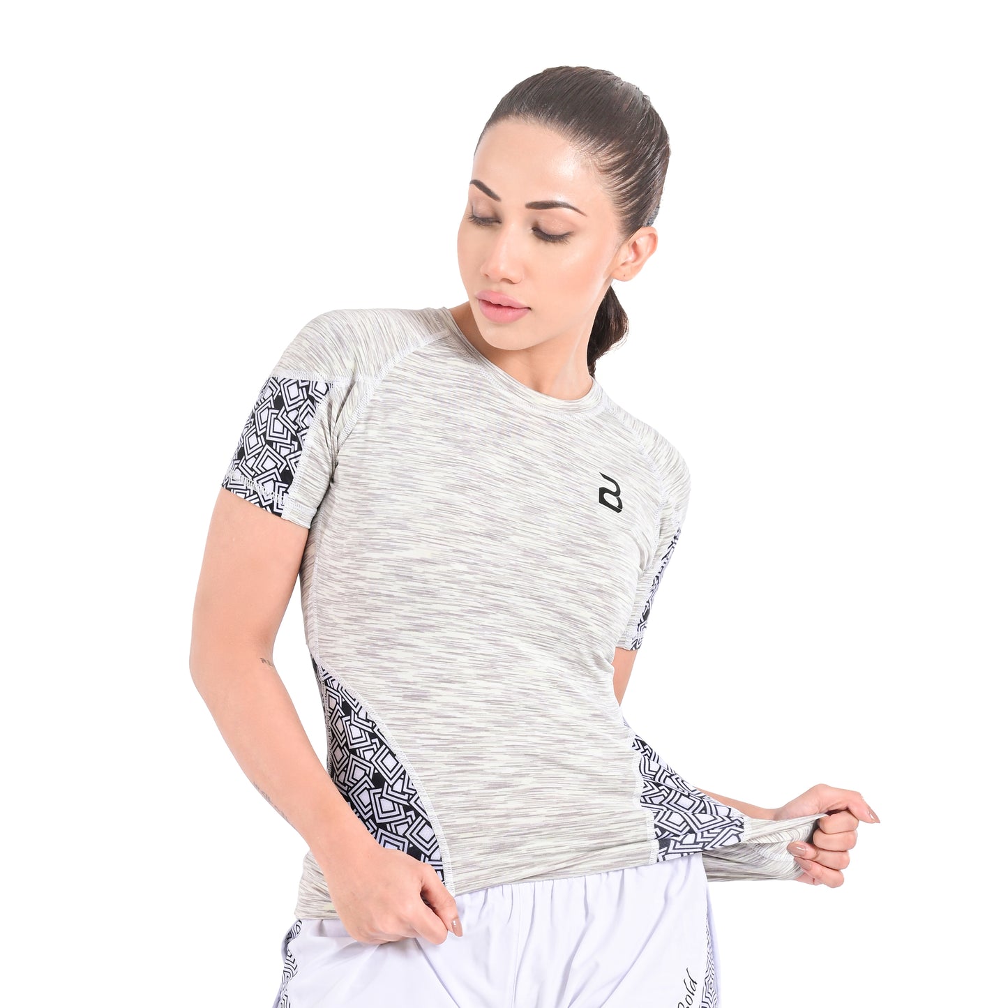 2Bold White Women’s Rash Guard –Long Sleeve Compression Shirt for MMA, BJJ, Yoga, Surf, Running & Gym Training Women Half sleeve Rash guard