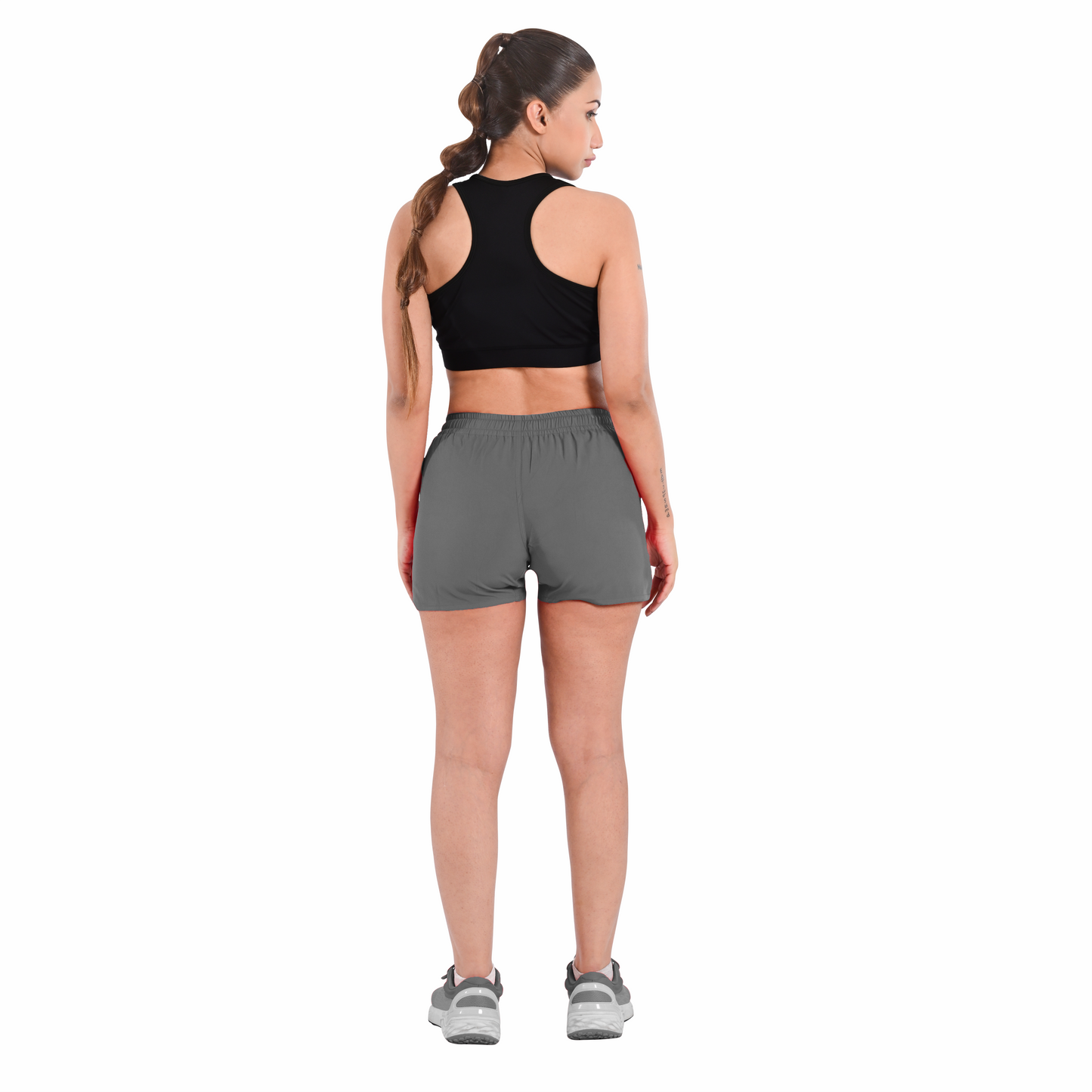 2BOLD Gray Women’s MMA Grappling Shorts – BJJ, No-Gi, Muay Thai, Yoga, Training & Workout Shorts