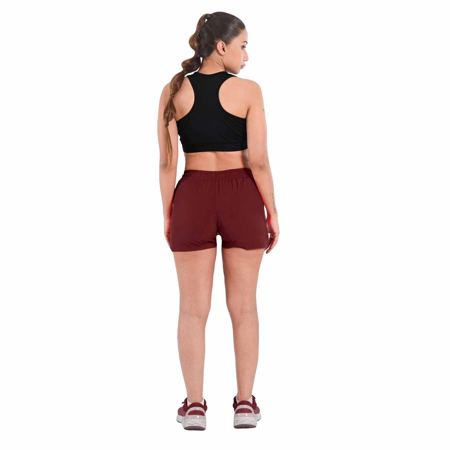 2BOLD Burgundy Women’s MMA Grappling Shorts – BJJ, No-Gi, Muay Thai, Yoga, Training & Workout Shorts