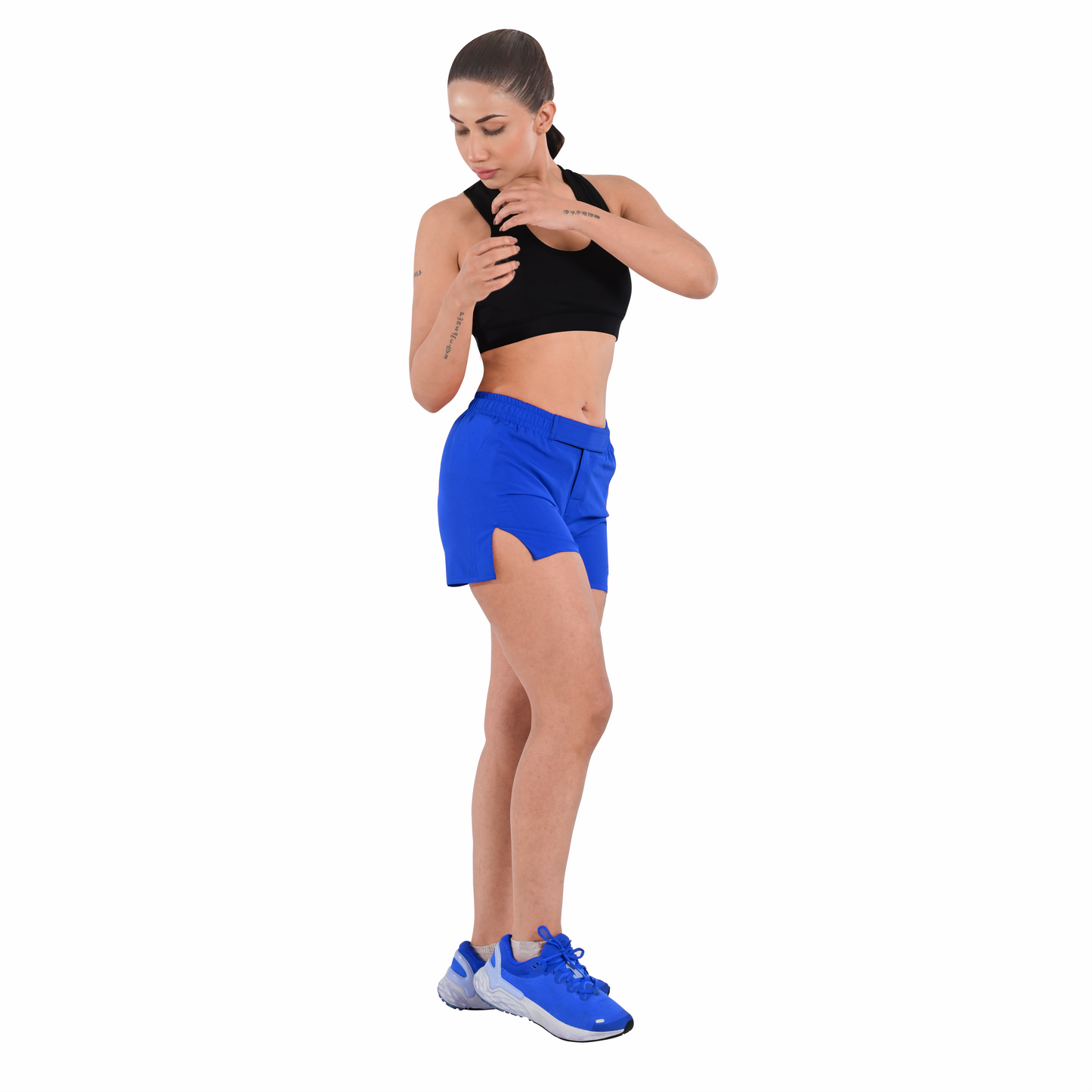 2BOLD Blue Women’s MMA Grappling Shorts – BJJ, No-Gi, Muay Thai, Yoga, Training & Workout Shorts
