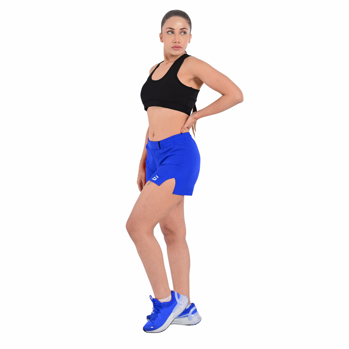2BOLD Blue Women’s MMA Grappling Shorts – BJJ, No-Gi, Muay Thai, Yoga, Training & Workout Shorts
