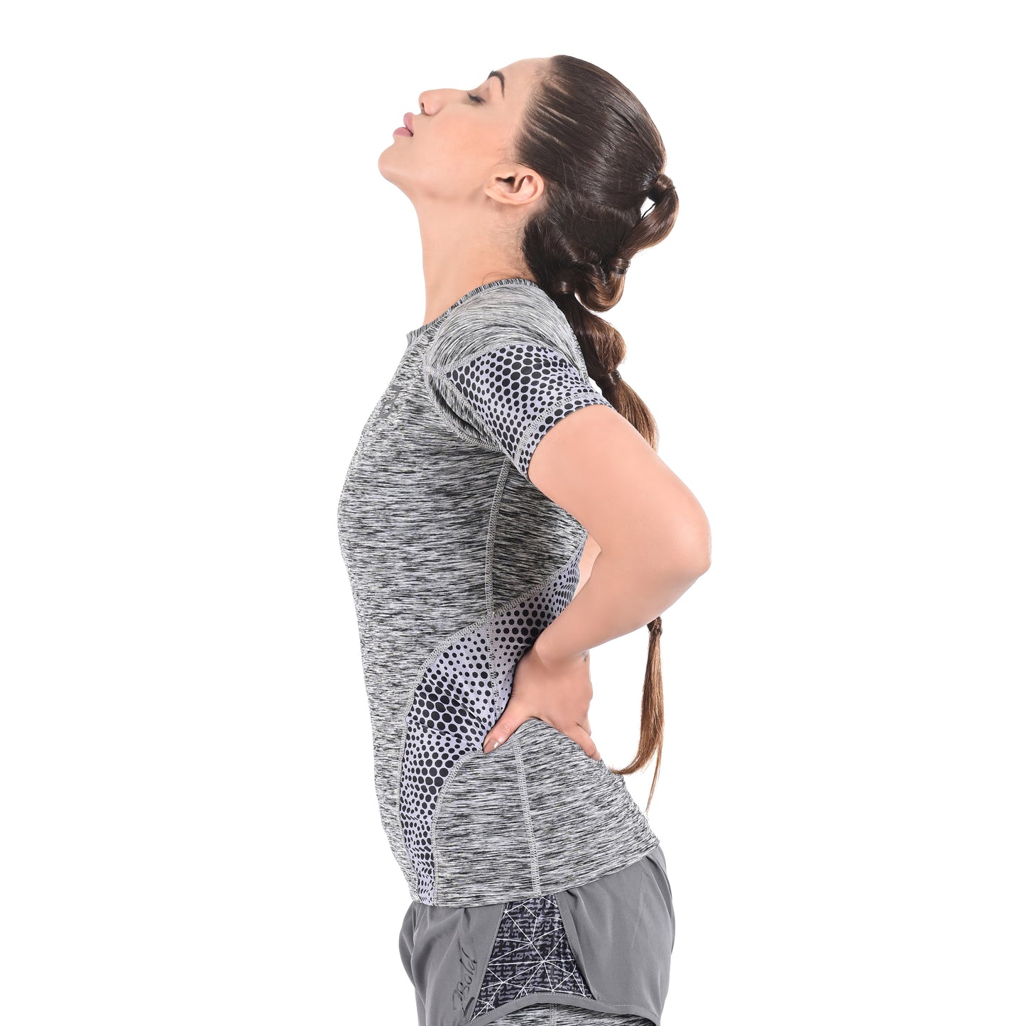 2Bold Grey Women’s Rash Guard –Long Sleeve Compression Shirt for MMA, BJJ, Yoga, Surf, Running & Gym Training Women Half sleeve Rash guard