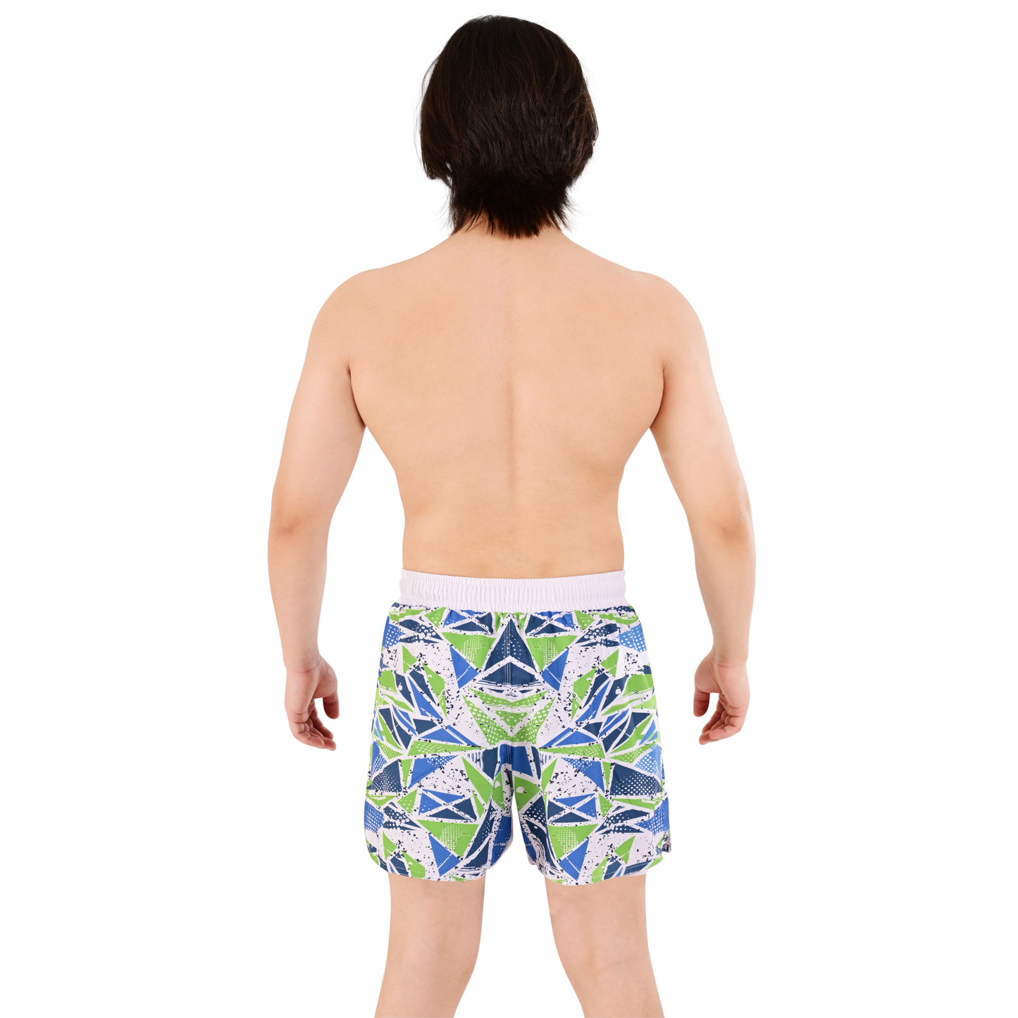 2BOLD Men’s Green White 2-in-1 Hybrid Training Shorts with Compression Liner & Phone Pockets –MMA, BJJ, Gym & Running Shorts