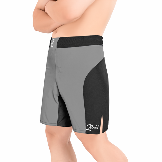 MMA Black-Grey Grappling Shorts –BJJ, Jiu Jitsu, Muay Thai, Training Fight Shorts for Men
