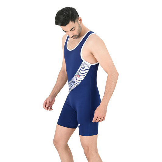 2Bold Blue Wrestling Uniform for Men – BJJ, MMA, No-Gi, Grappling Compression Suit