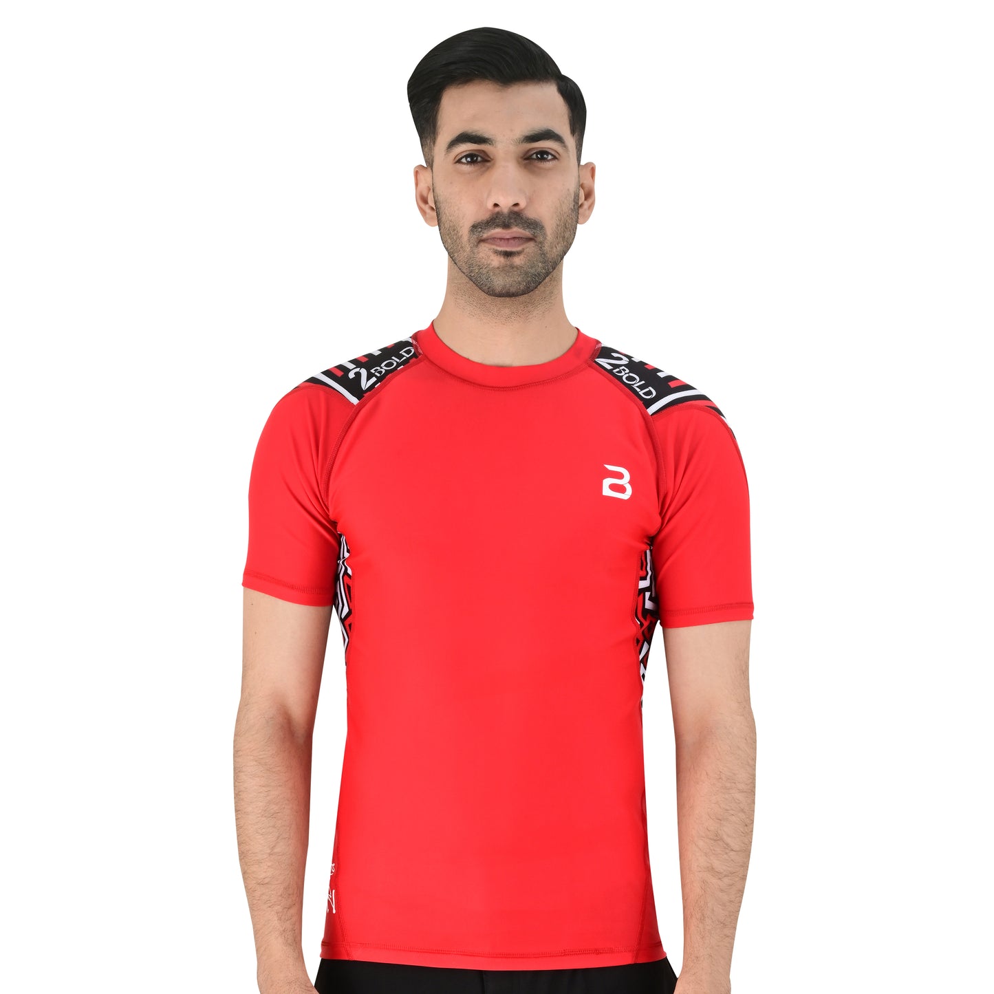 2BOLD Red Jiu Jitsu Rash Guards – Short Sleeve Mens Rash Guard