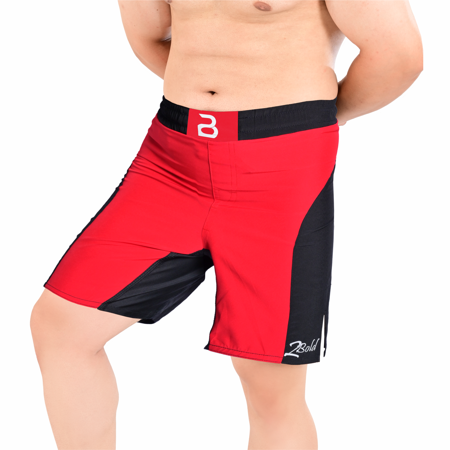 MMA Red\Black Grappling Shorts –BJJ, Jiu Jitsu, Muay Thai, Training Fight Shorts for Men
