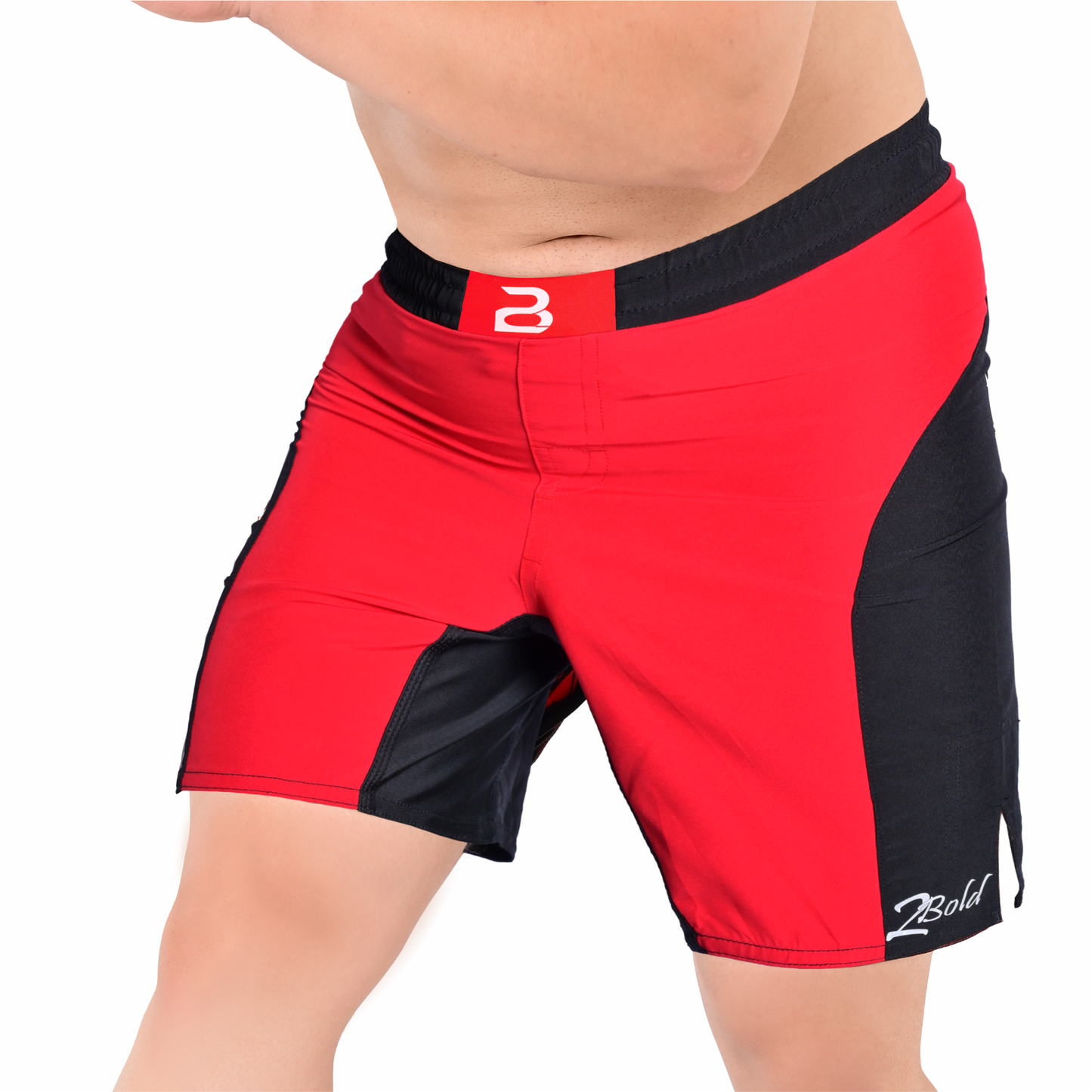 MMA Red\Black Grappling Shorts –BJJ, Jiu Jitsu, Muay Thai, Training Fight Shorts for Men