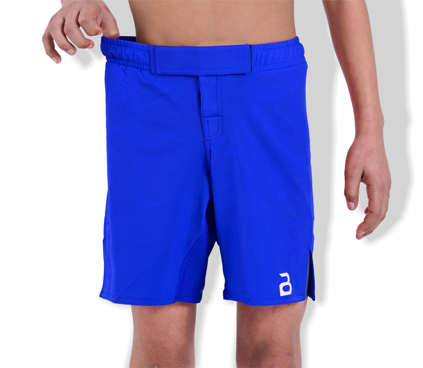 Youth MMA Blue Grappling Shorts – Kids BJJ No-Gi Fight Shorts for Training & Competition