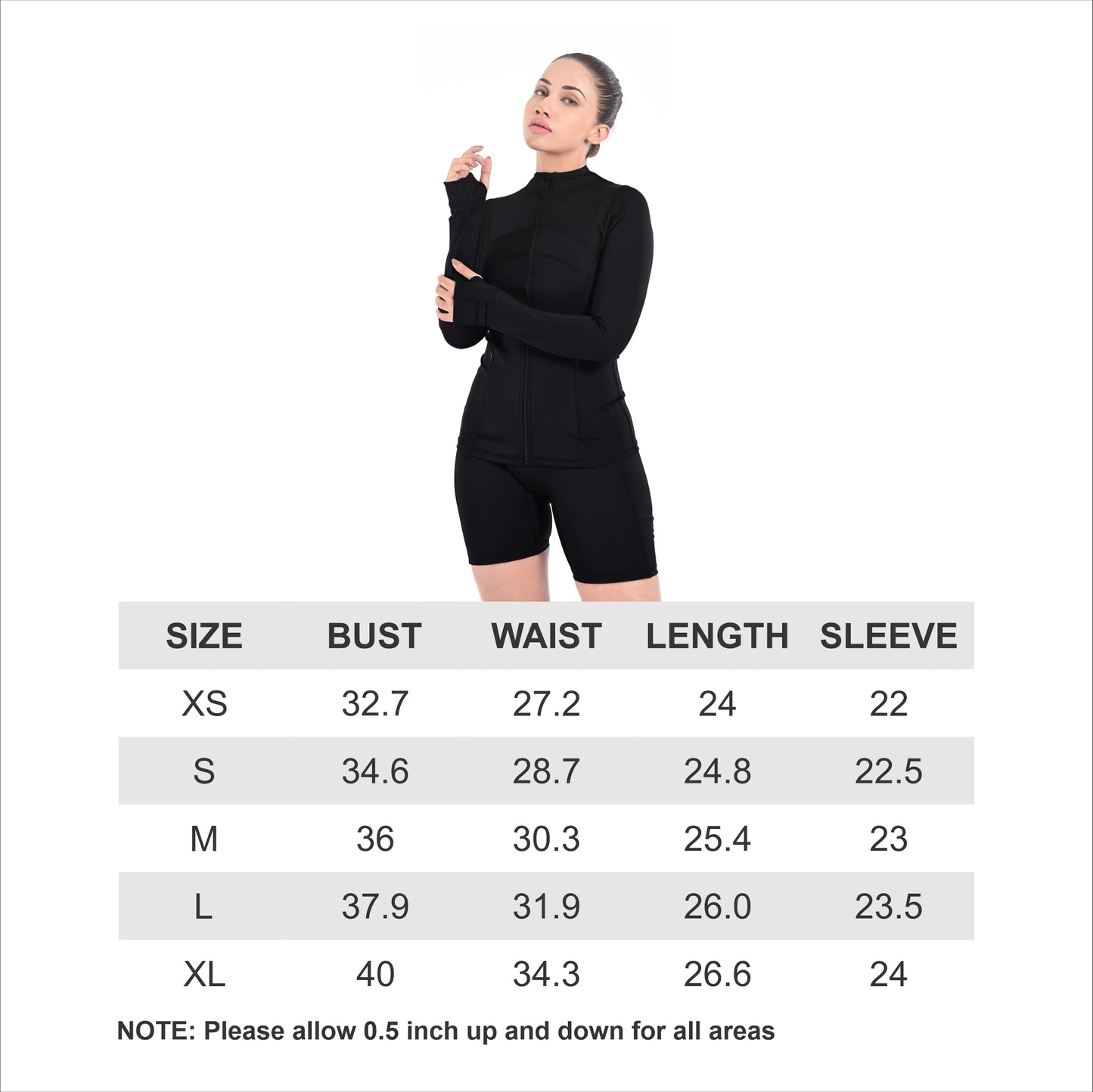 Women’s Workout Zip-Up Jacket – Lightweight Athletic Jacket with Zipper Pockets, Thumb Holes & Moisture-Wicking Fabric