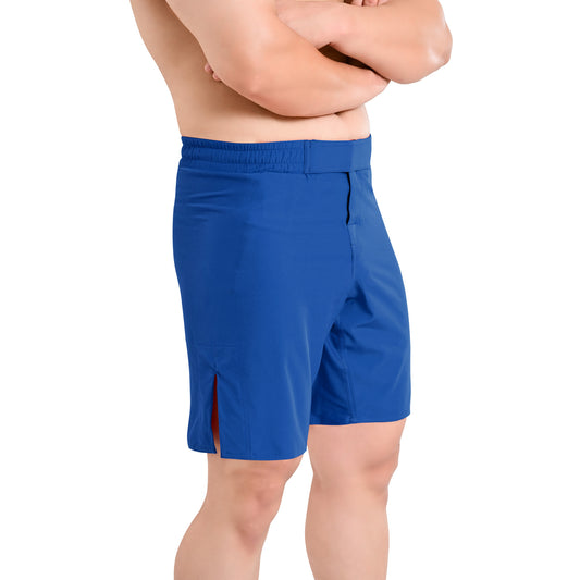MMA Blue Grappling Shorts – No-Gi BJJ, Jiu Jitsu, Muay Thai, Training Fight Shorts for Men