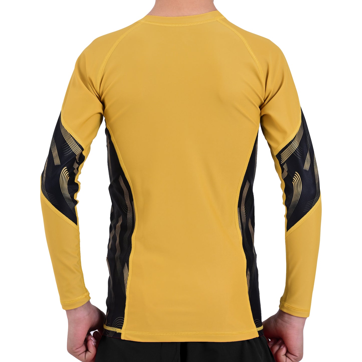 2Bold Yellow Youth BJJ No Gi Compression Rash Guard Shit