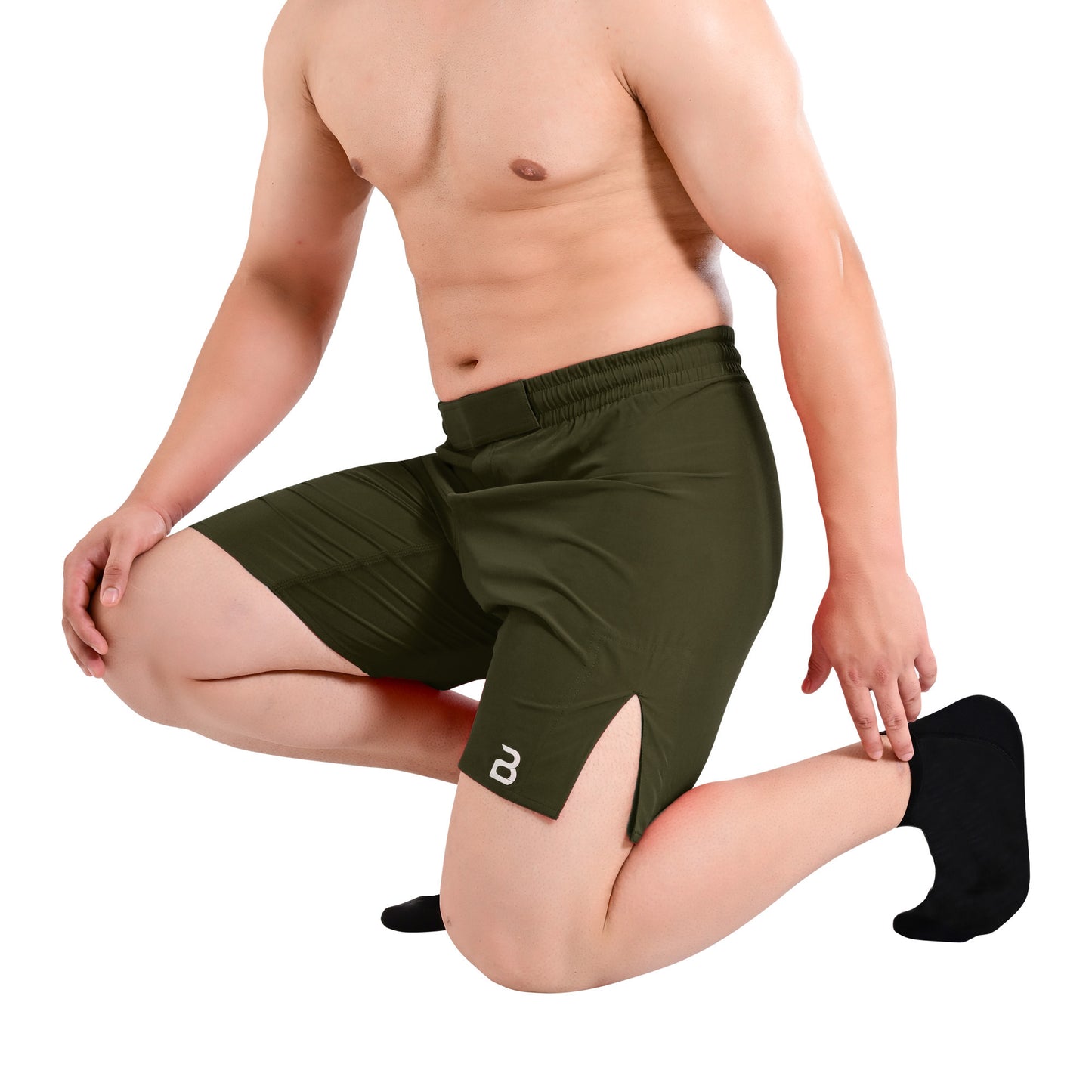 MMA Green Grappling Shorts – No-Gi BJJ, Jiu Jitsu, Muay Thai, Training Fight Shorts for Men