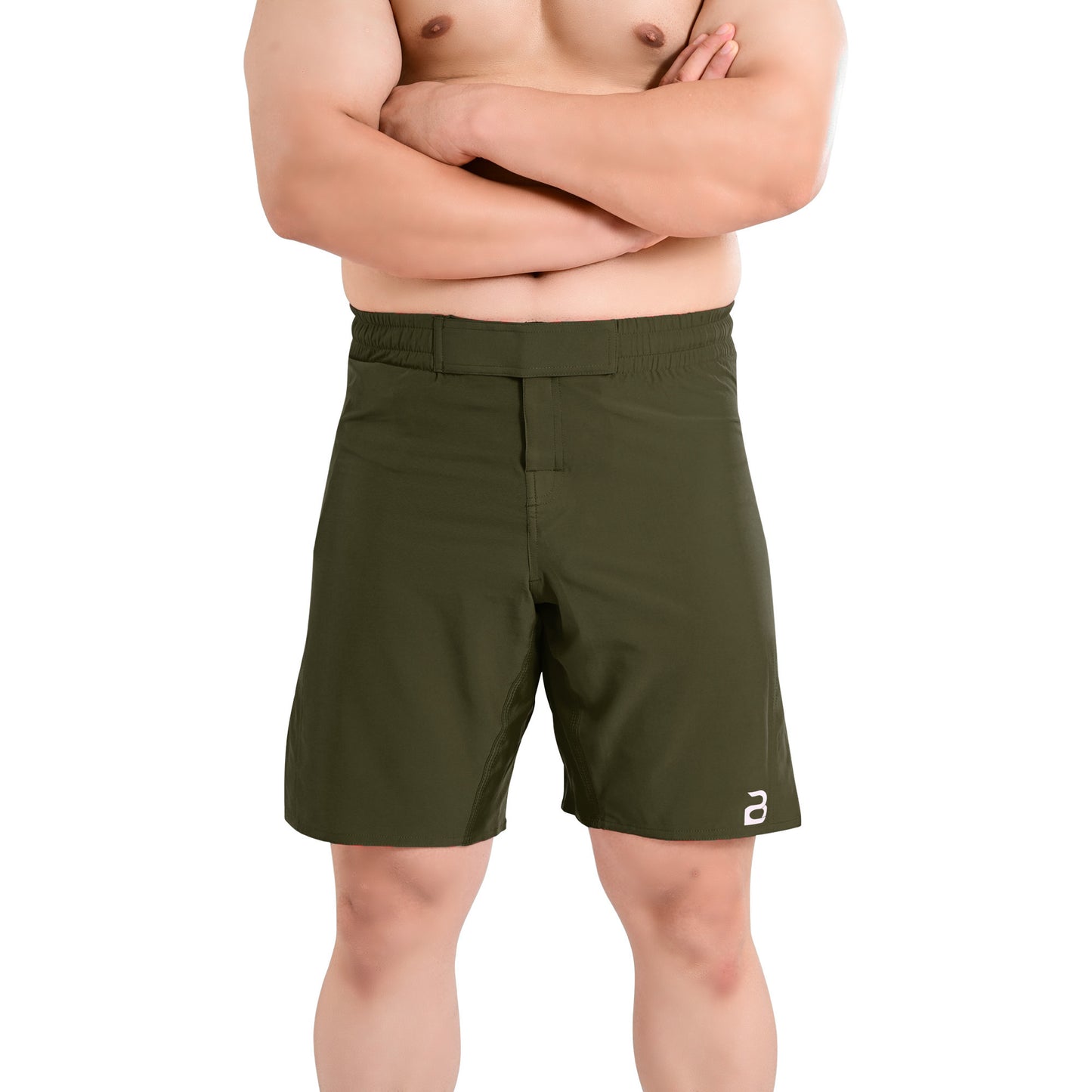 MMA Green Grappling Shorts – No-Gi BJJ, Jiu Jitsu, Muay Thai, Training Fight Shorts for Men