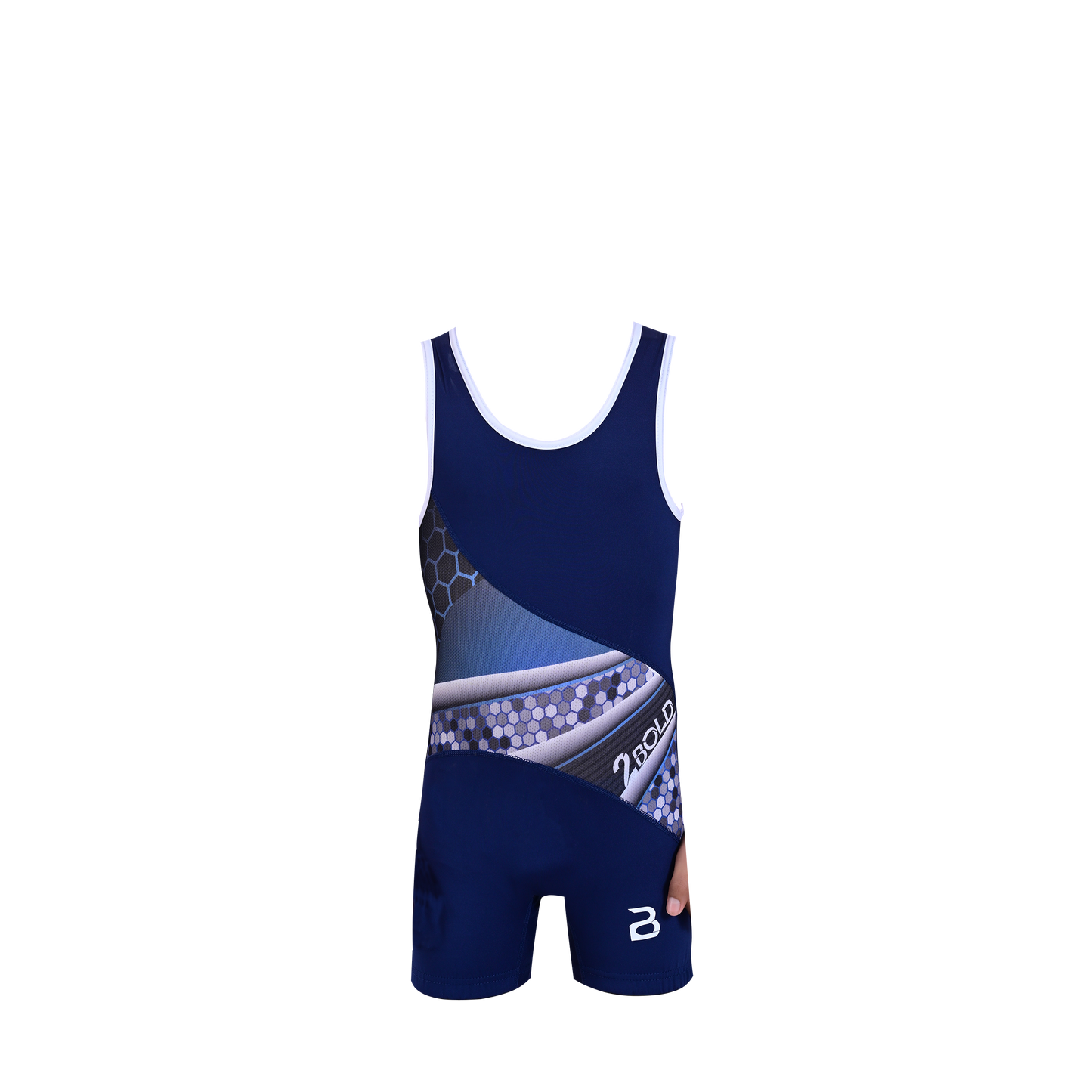 Youth Blue Wrestling Singlet for Kids – BJJ, MMA, Grappling, No-Gi Compression Suit