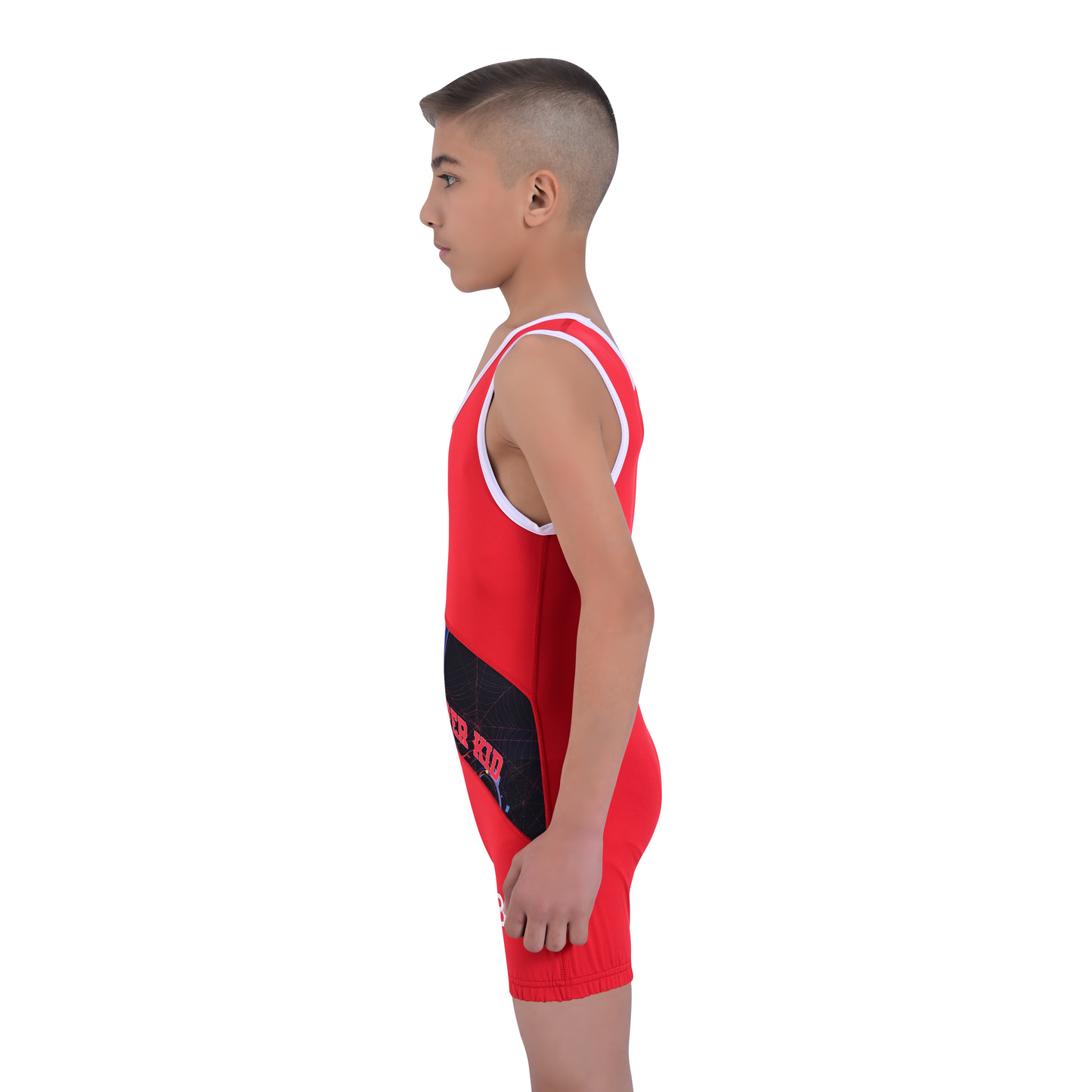 Youth Red Wrestling Singlet for Kids – BJJ, MMA, Grappling, No-Gi Compression Suit