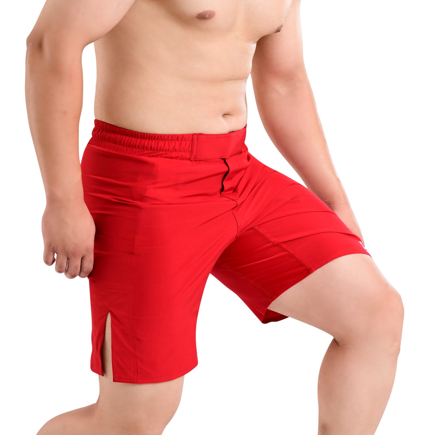 MMA Red Grappling Shorts – No-Gi BJJ, Jiu Jitsu, Muay Thai, Training Fight Shorts for Men