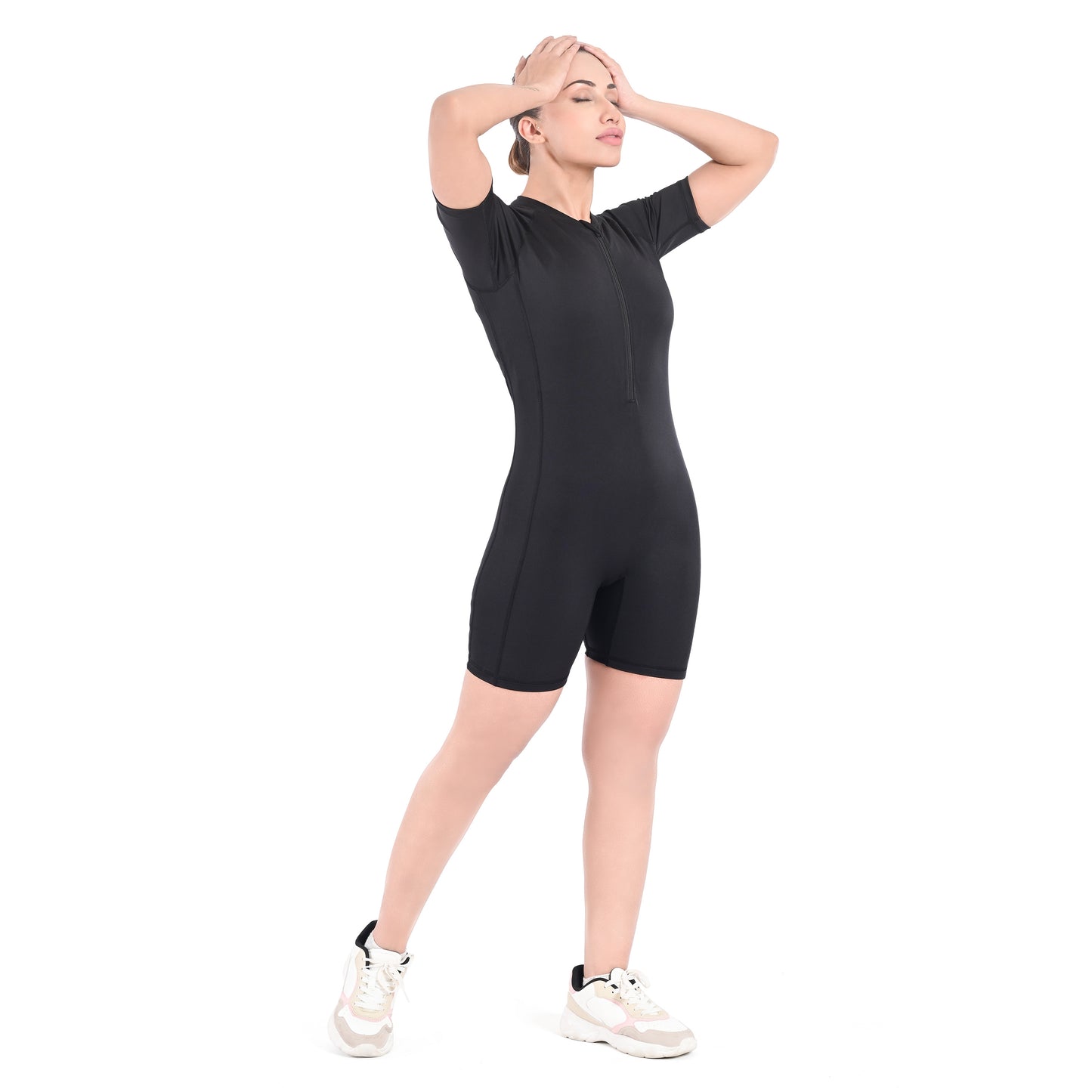 Half Sleeve Zipper Rash Guard – Quick-Dry Swim Shirt for Women & Girls | UPF Protection for Surf & Water Sports
