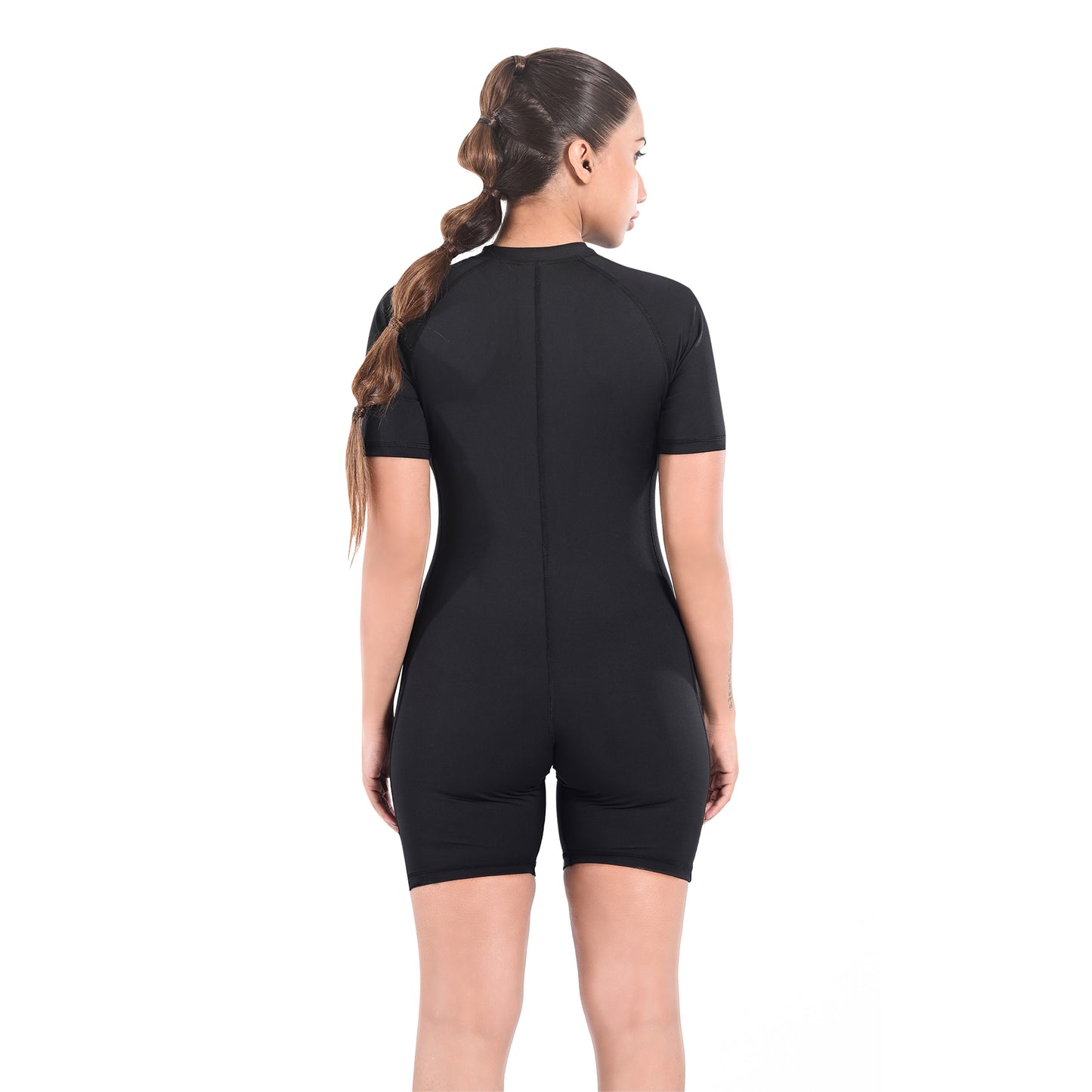 Half Sleeve Zipper Rash Guard – Quick-Dry Swim Shirt for Women & Girls | UPF Protection for Surf & Water Sports