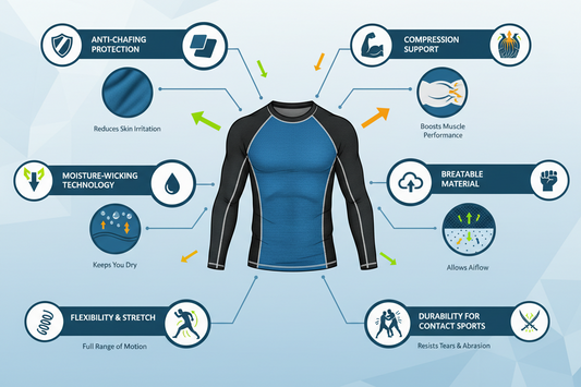 Stay Cool and Protected: MMA Rash Guards with Moisture-Wicking Fabric
