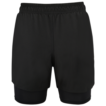 2BOLD Youth Black Hybrid Athletic Shorts | Compression Lined Boys Sports Shorts