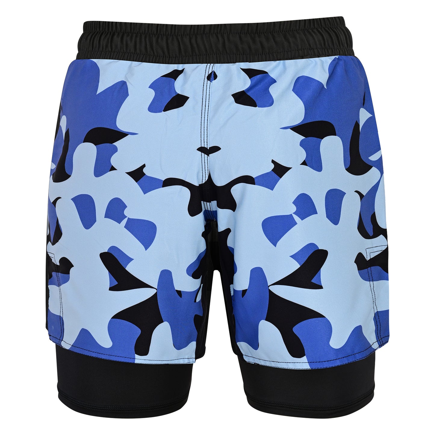 2BOLD Kids Blue-Camo 2-in-1 Hybrid Shorts – Bold Style, Superior Comfort & Pro-Level Performance
