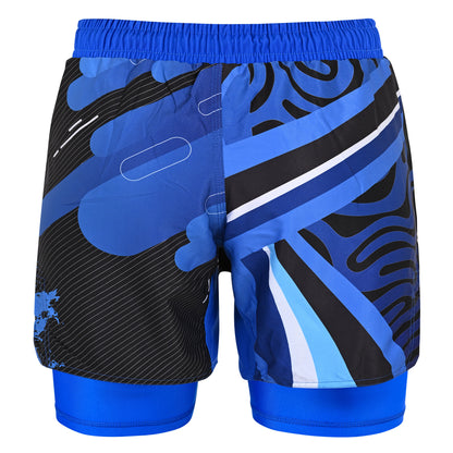 2BOLD Kids Blue-Black 2-in-1 Hybrid Shorts – Built for Young Athletes
