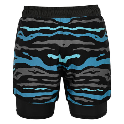 2BOLD Kids Emerald Green 2-in-1 Hybrid Shorts – Power, Comfort & Performance for Young Champions