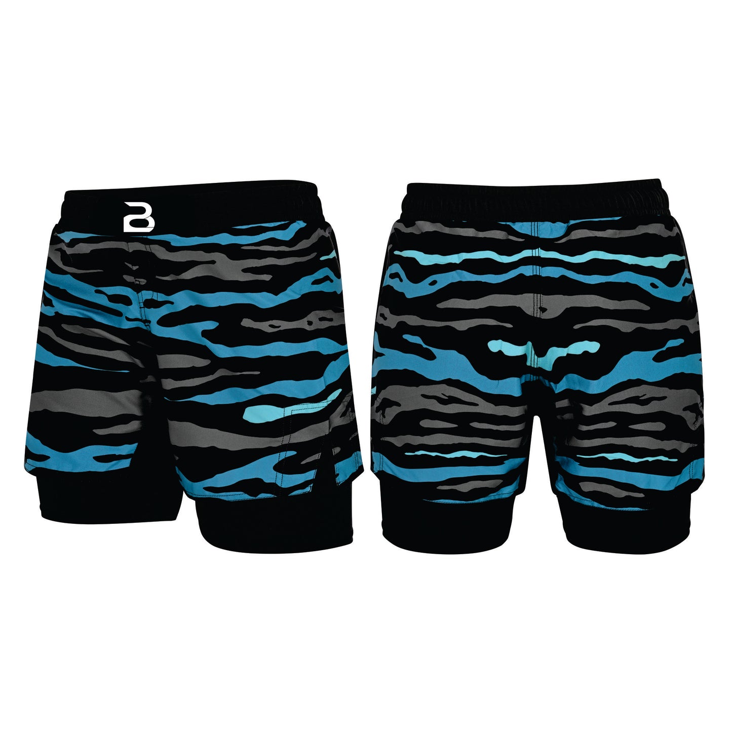 2BOLD Kids Emerald Green 2-in-1 Hybrid Shorts – Power, Comfort & Performance for Young Champions