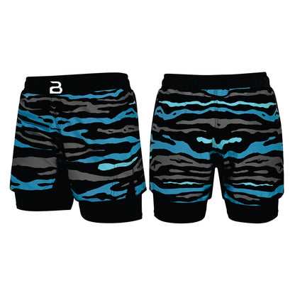 2BOLD Kids Emerald Green 2-in-1 Hybrid Shorts – Power, Comfort & Performance for Young Champions
