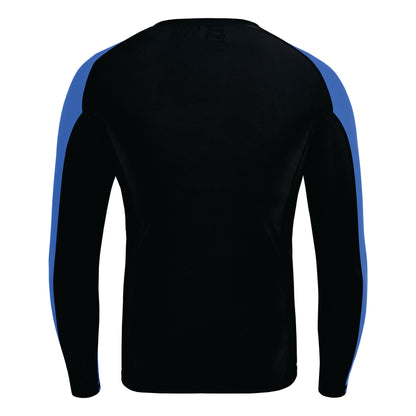 2Bold Black-Blue Kids BJJ Rash Guard - Youth No-Gi MMA Grappling Compression Shirt