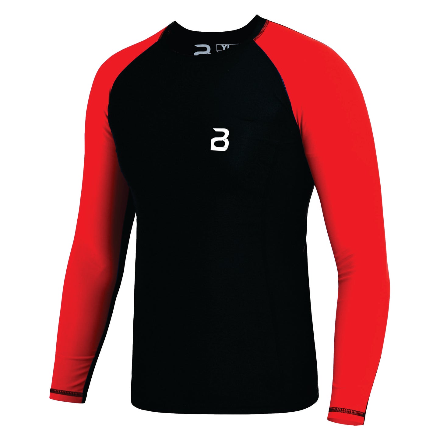 2Bold Black-Red Kids BJJ Rash Guard