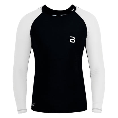 2Bold Black-White Kids Grappling Rash Guard