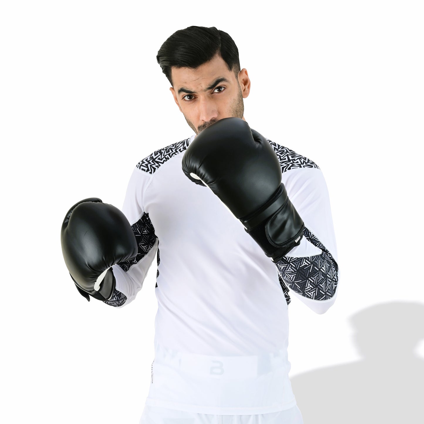 2BOLD White Jiu Jitsu Long Sleeve Spandex Rash Guard Men
