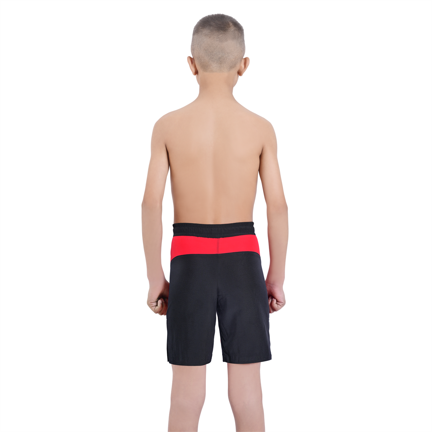 Youth Mma Red\Black Shorts – Kids BJJ No-Gi Fight Shorts for Training & Competition