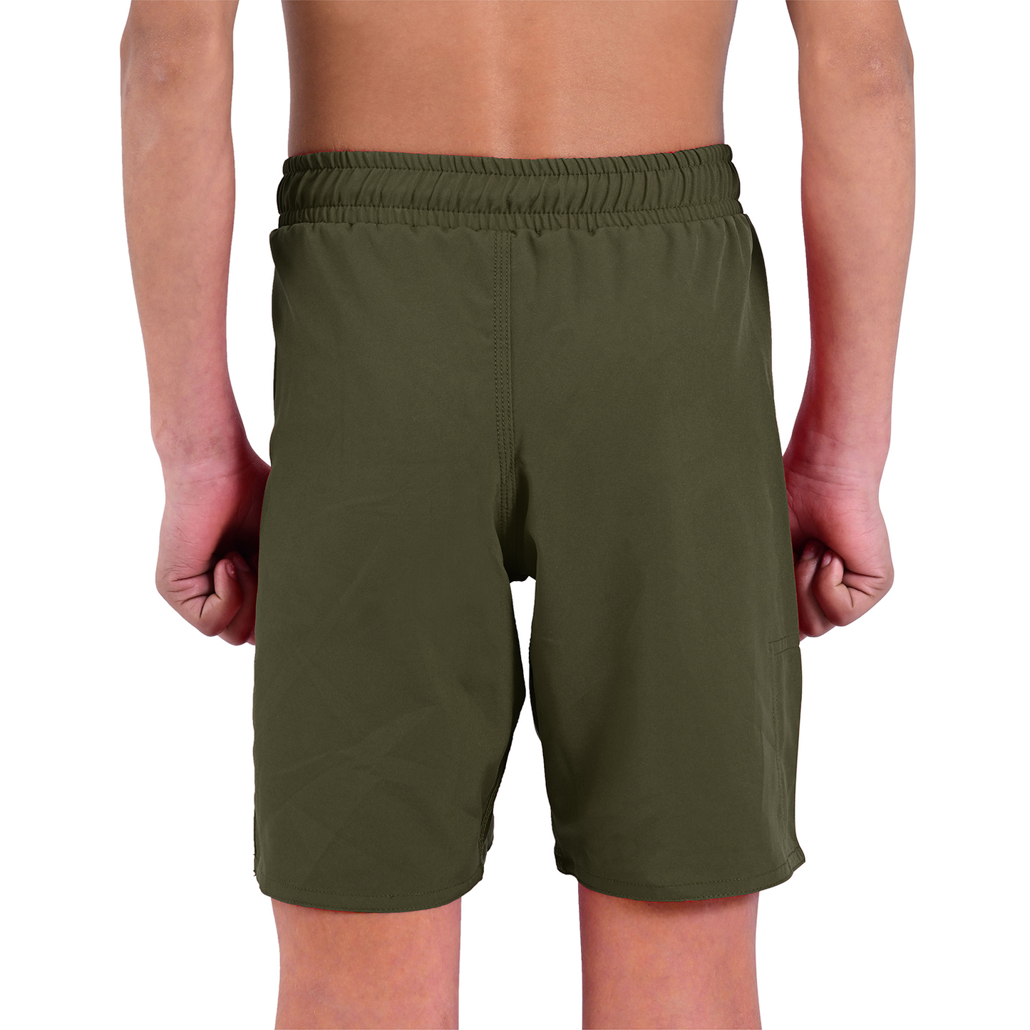 Youth MMA Green Grappling Shorts – Kids BJJ No-Gi Fight Shorts for Training & Competition